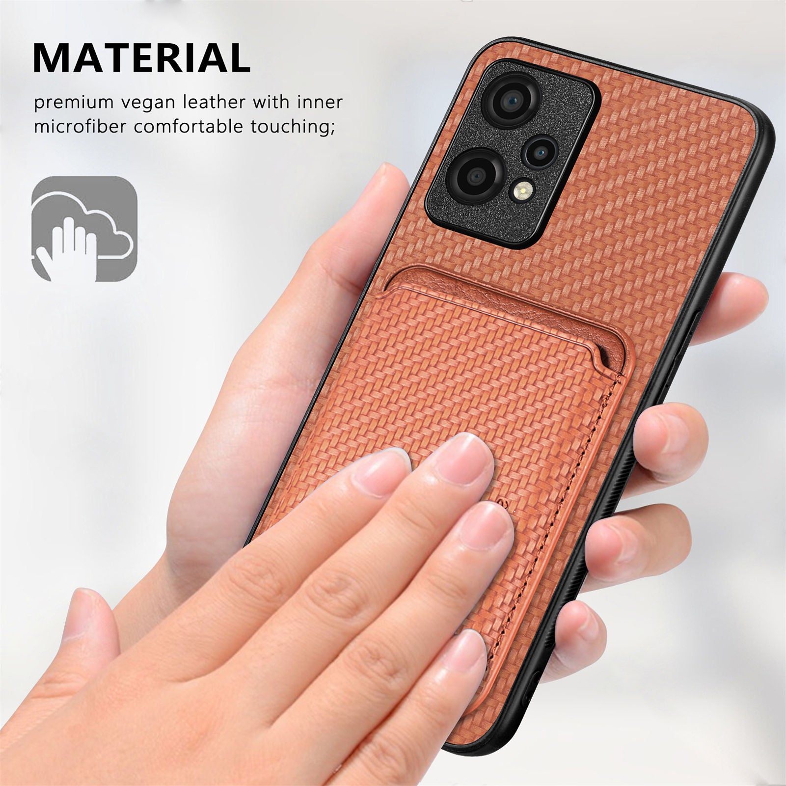 For OnePlus Nord CE 2 Lite 5G Magnetic Absorption Detachable Card Holder Phone Case Carbon Fiber Texture Anti-drop Cover For OnePlus Nord CE 2 Lite 5G Magnetic Absorption Detachable Card Holder Phone Case Carbon Fiber Texture Anti-drop Cover
